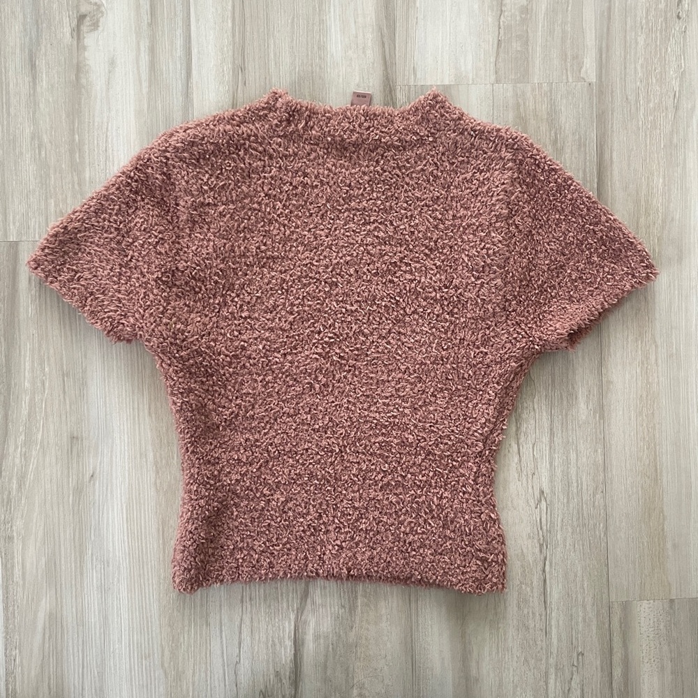 Skims Sherpa Cropped Fuzzy Knit Top XXS - Picture 2 of 6